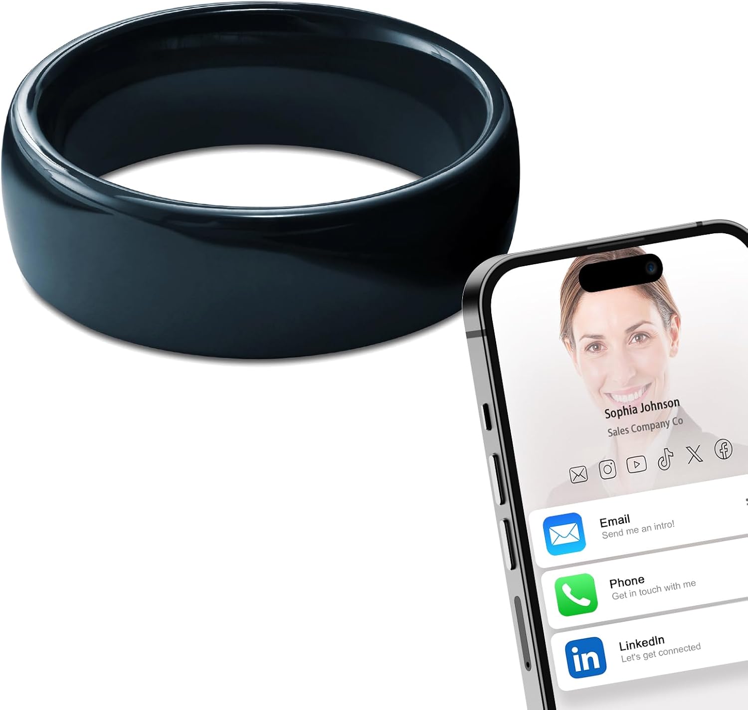 Anel inteligente de cerâmica c - Smart Ring Nfc Pay avaliação e preço